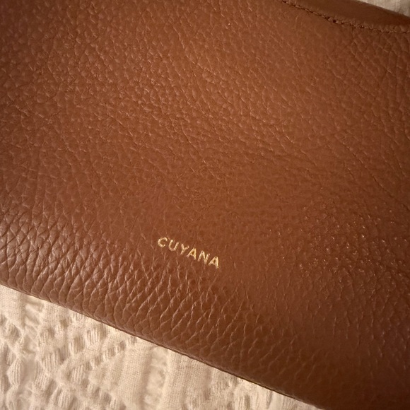 Cuyana Mini Double Loop Brown Leather Shoulder Bag - Picture 2 of 8